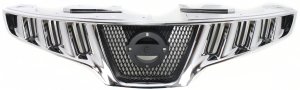 Chrome Shell Grille with Painted Black Insert for 2009-2010 Nissan Murano, Replacement