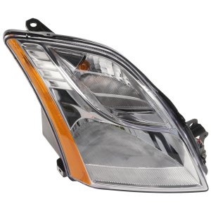 Headlight Assembly for Nissan Sentra 2010-2012, Right (Passenger), Halogen, Chrome Interior, 2.0L Engine Base/S/SL Models, Replacement