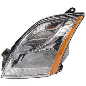 Headlight Assembly for Nissan Sentra 2010-2012, Left (Driver), Halogen, Chrome Interior, 2.0L Engine, Base/S/SL Models, Replacement