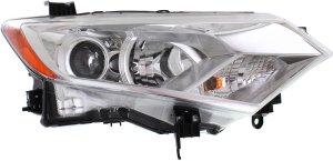 Headlight Assembly for Nissan Quest 2012-2017, Right (Passenger), Halogen, Replacement