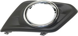 Front Fog Light Molding for Nissan Rogue 2014-2016, Right (Passenger), Textured Black, Replacement
