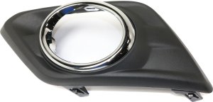 Front Fog Light Molding for Nissan Rogue 2014-2016, Left (Driver), Textured Black, Replacement
