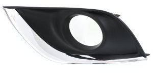 Front Fog Light Molding for Nissan Versa Sedan 2015-2018, Left (Driver), Textured/Chrome, Replacement