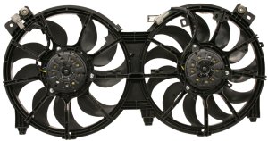 Radiator Fan Assembly for Nissan Altima 2007-2011, Excluding Hybrid Model, Fits Coupe/Sedan, Up to April 2011, Replacement
