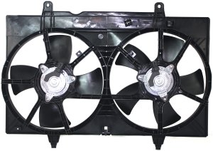 Radiator Fan Shroud Assembly for Nissan Quest 2004-2009, Dual, Replacement