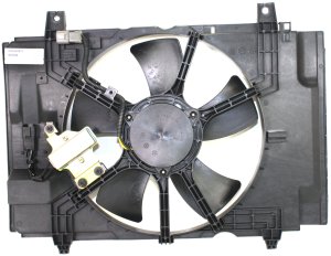 Radiator Fan Shroud Assembly for Nissan Versa 2007-2012, Hatchback/Sedan Models, Includes Resistor, Replacement