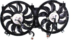 Radiator Fan Shroud Assembly for Nissan Murano 2009-2014 & Quest 2011-2017, Dual Fan, 3.5L Engine, Replacement