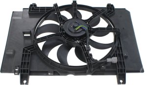 Radiator Fan Assembly for Nissan Cube 2009, Without Climate Control, Without Control Module, Replacement