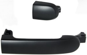 Front Exterior Door Handle for Nissan Versa 2007-2012, Right (Passenger), Primed (Ready to Paint), without Keyhole, without Smart Entry System, also fits Rear Right (Sedan until 2011/ Hatchback), Replacement