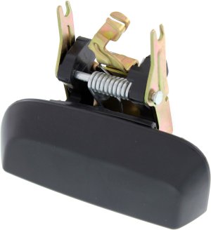 Rear Exterior Door Handle for Nissan Pathfinder 2005-2012/Xterra 2005-2013, Right (Passenger), Smooth Black, Plastic, Replacement