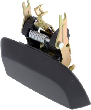 Rear Exterior Door Handle for Nissan Pathfinder 2005-2012/Xterra 2005-2013, Left (Driver), Smooth Black, Plastic, Replacement