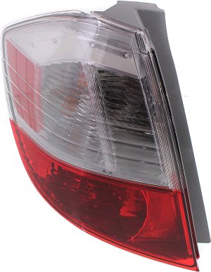 Tail Light Assembly for FIT 2009-2014, Left (Driver) Side, Red and Clear Lens, Replacement