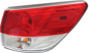 Tail Light Assembly for Nissan Pathfinder 2013-2016, Right (Passenger) Side, Excludes Hybrid Models, Replacement