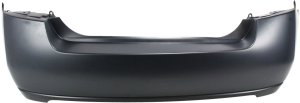 Rear Bumper Cover for Nissan Sentra 2007-2012, Primed (Ready to Paint), Suitable for Base, S, SL Models, Replacement