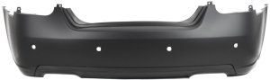 Rear Bumper Cover for Nissan Maxima 2007-2008, Primed (Ready to Paint), with Parking Assist Sensor Holes, Replacement
