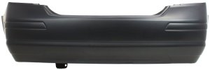 Rear Bumper Cover for Nissan Versa 2007-2011 Sedan, Primed (Ready to Paint), Without Spoiler, Without Sport Package, Replacement
