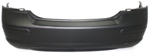 Rear Bumper Cover for 2008-2010 Nissan Versa Sedan, Primed (Ready to Paint), with Spoiler Holes, Replacement
