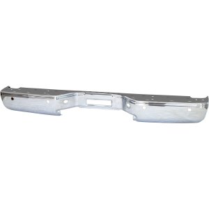 Step Bumper Face Bar for 2007-2015 Nissan Titan SE/SV Models, Stainless Chrome, without Pad, with Pad Provision, without Mounting Bracket, with Park Distance Control Sensor Holes, Replacement