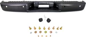 Step Bumper Face Bar and Pad for Titan 2004-2015, with Pad Provision, without Mounting Bracket, Black, Suitable for All Cab Types, with Parking Distance Control Sensor Holes, Replacement