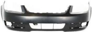 Front Bumper Cover for Pontiac G5 2007, Primed (Ready to Paint), without Fog Light Holes, fits Base Model, Replacement