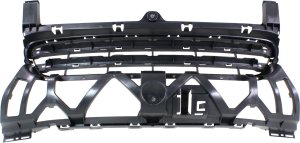 Front Bumper Grille for Porsche Cayenne Diesel/Gas, Center Position, 2011-2014, without Adaptive Cruise Control, Excludes GTS/Turbo/Turbo S Models, Replacement
