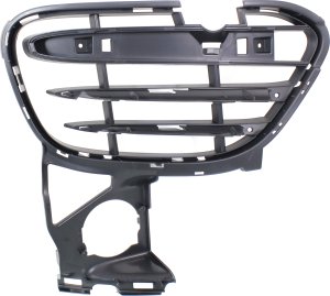 Front Bumper Grille for Porsche Cayenne, Right (Passenger) Side, Textured Black, 2011-2014, Compatible with GTS 2013-2014, Turbo, Turbo S Model, Replacement