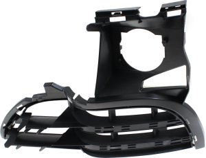 Front Bumper Grille for Porsche Cayenne 2011-2014, Right (Passenger) Outer, Textured Black, Gas, Base/Platinum Edition/S Models, Replacement