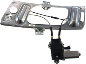 Front Window Regulator for Pontiac Grand Prix 1997-2002, Left (Driver), Power Operated, with Motor, Coupe, Replacement
