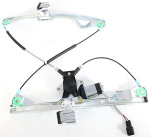 Front Window Regulator with Power Motor for Pontiac Grand Prix 2004-2008, Left (Driver) Side, Replacement