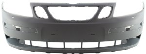 Front Bumper Cover for SAAB 9-3 2004-2007, Primed (Ready to Paint), with Headlight Washer Holes, Replacement