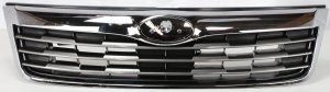 Grille for Subaru Forester 2009-2010, Silver Shell and Insert, Replacement