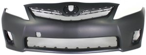 Front Bumper Cover for Toyota Camry 2010-2011, Primed (Ready to Paint), Suitable for Hybrid Model, Built for Japanese Vehicles, Replacement