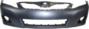 Front Bumper Cover for Toyota Camry 2010-2011, Primed (Ready to Paint), Designed for Hybrid Model, Compatible with USA Built Vehicle, Replacement