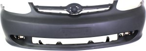 Front Bumper Cover for Toyota Echo Sedan 2003-2005, Textured, Without Spoiler Holes, Replacement