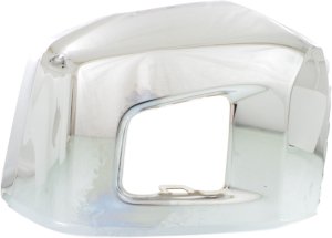 Front Bumper End for Toyota Tundra 2014-2021, Left (Driver) Side, Chrome, Steel, Without Park Assist Sensor Holes, Replacement