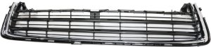 Front Bumper Grille for Toyota Highlander 2014-2016, Gray, with Chrome Molding, Replacement