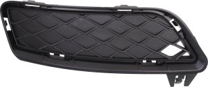 Front Bumper Grille for BMW X3 2011-2014, Left (Driver) Side, Outer, without M Package, without Parking Distance Control Sensor Holes, Replacement