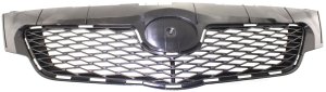 Textured Black Grille Shell and Insert for 2009-2010 Toyota Corolla, North America Built Vehicle, Replacement