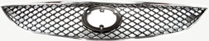 Chrome Shell/Painted Gray Insert Grille for 2005-2006 Toyota Camry, SE Model, USA Built Vehicle, Replacement