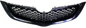 Textured Black Shell and Insert Grille for Toyota Yaris Sedan 2009-2012, Replacement