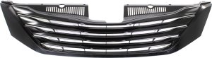Grille for Toyota Sienna 2011-2017, Black Shell and Insert, Without Radar Cruise Control, for Base, 7-Seater/L Model, Replacement