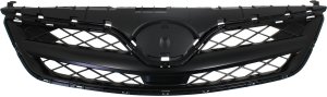 Grille for Toyota Corolla 2011-2013, Painted Black Shell and Insert, Fits CE, L, S Models (2013), Built for North America, Replacement