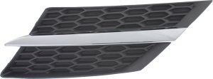 Radiator Grille for Toyota RAV4 2013-2015, Textured Black with Chrome Molding, Left (Driver), Excluding EV Model, for Japan/North America Built Vehicle, Replacement