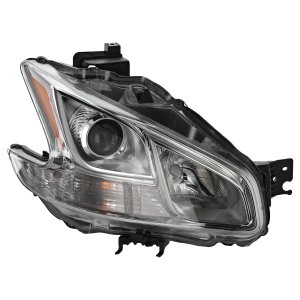 Headlight Assembly for Nissan Maxima 2009-2014, Right (Passenger) Side, Halogen Light, Excluding Limited Edition, Sport/Premium Package, Replacement