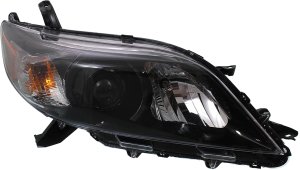 Headlight Assembly for Toyota Sienna SE Model 2011-2014, Right (Passenger), Halogen, Replacement