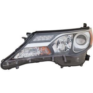 Headlight Assembly for Toyota RAV4 2013-2015, Left (Driver), Halogen, Built for North America, Replacement