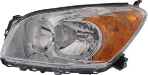 Headlight Assembly for Toyota RAV4 2009-2012, Left (Driver), Halogen, Base/Limited Models, Built for North America, Replacement