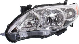Headlight for Toyota Corolla 2011-2013, Left (Driver), Lens and Housing, Halogen, Japan Built Vehicle, Replacement