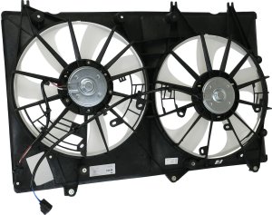 Radiator Fan Shroud Assembly for Toyota Highlander 2008-2010, 3.5L, with Tow Package, Japan Built Vehicle, without Control Module, Replacement