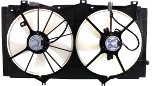 Radiator Fan Assembly for 2010-2011 Toyota Camry and 2009-2016 Venza, Dual Fan, 2.5L/2.7L Engine, Without Towing Package, Automatic Transmission, Replacement